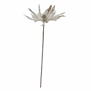 Fleur de Noël Poinsettia Rimini Blanc H60cm