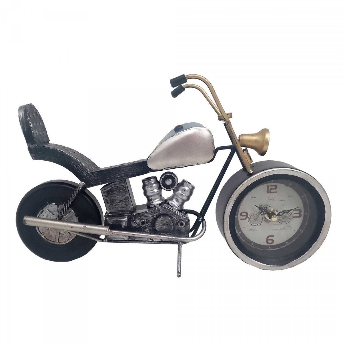 Horloge Moto métal à poser Jacksy 34cm