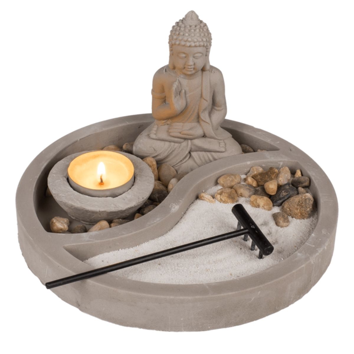 Jardin zen rond Bouddah Bathong 19cm