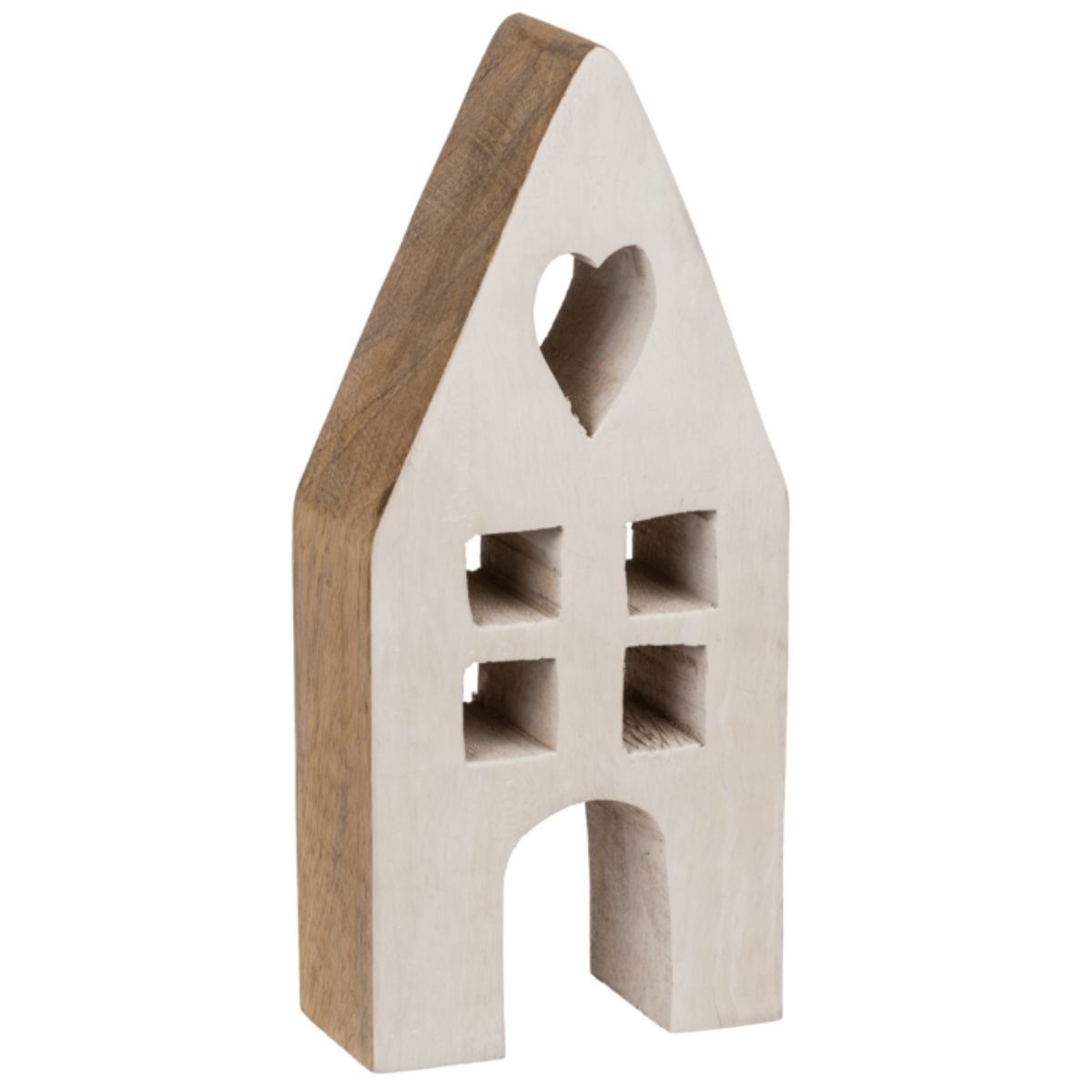 Maison en Bois Gravisky Recto Blanc Verso Marron GM H20cm