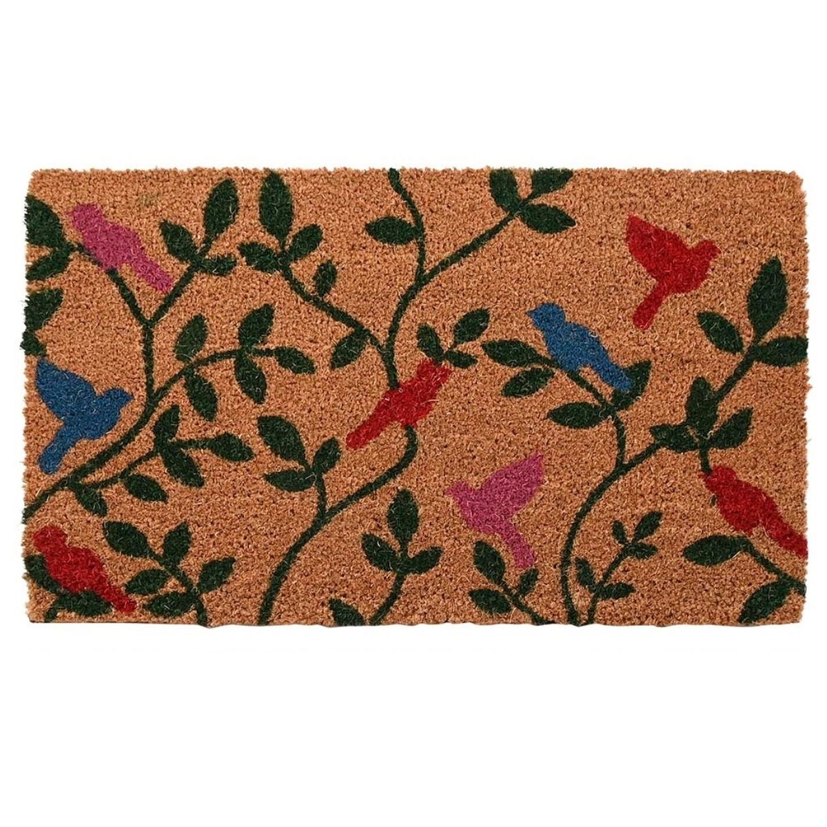 Paillasson Coco Fleurs et Oiseaux Lizanrie 75x45cm