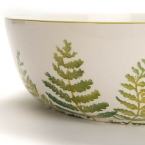 Saladier en grès fougère Rovole Blanc et Vert D25cm