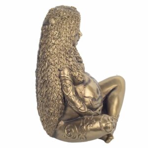 Statue Femme ventre mappemonde Sancana Doré