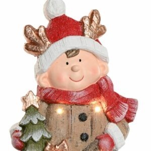 Statue Noël lumineuse Enfant Clatufisk Garçon H40cm