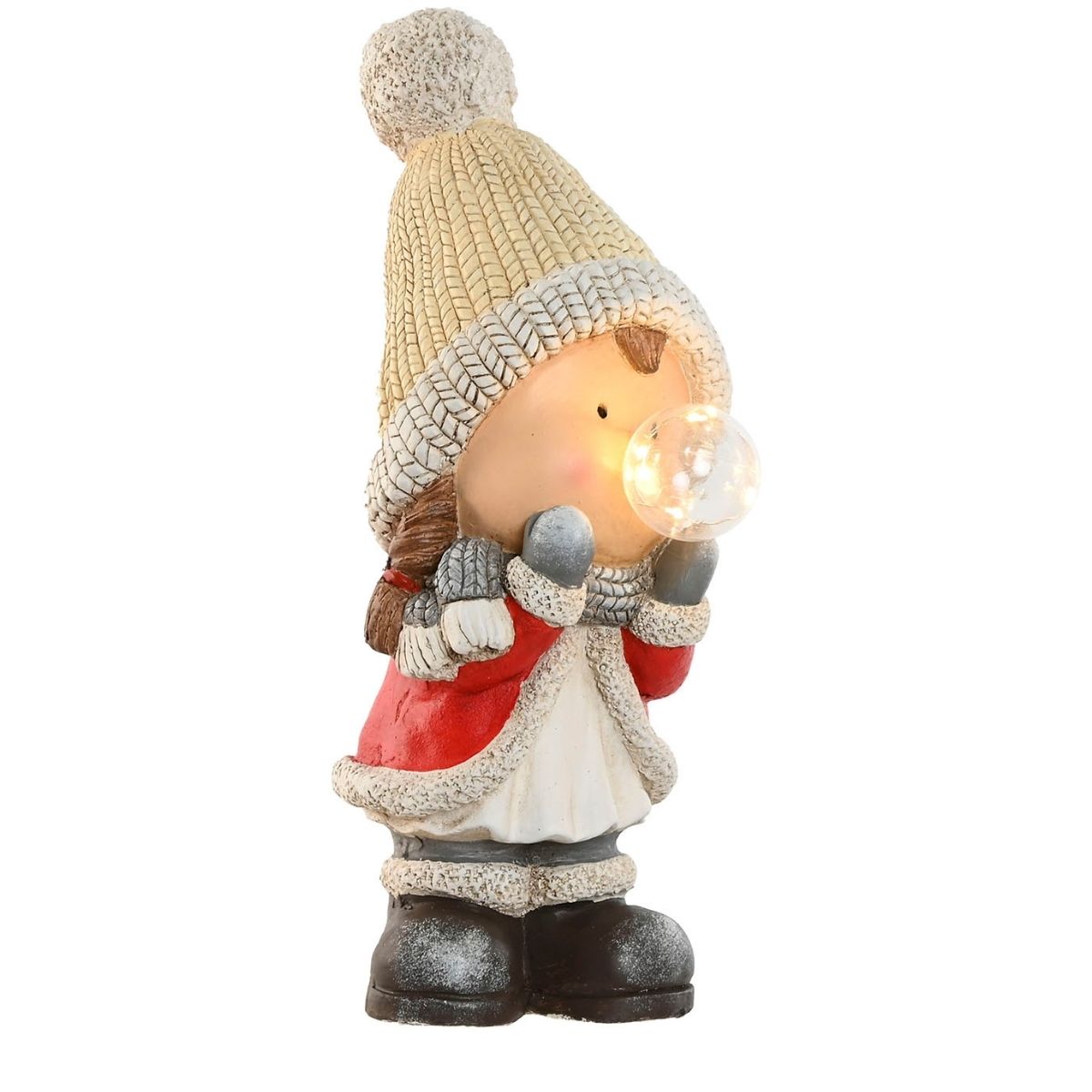 Statue Noël lumineuse Enfant Sitouzia Fille H45cm