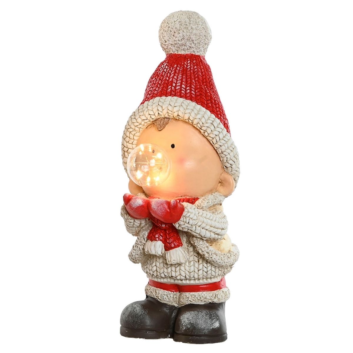 Statue Noël lumineuse Enfant Sitouzia Garçon H45cm