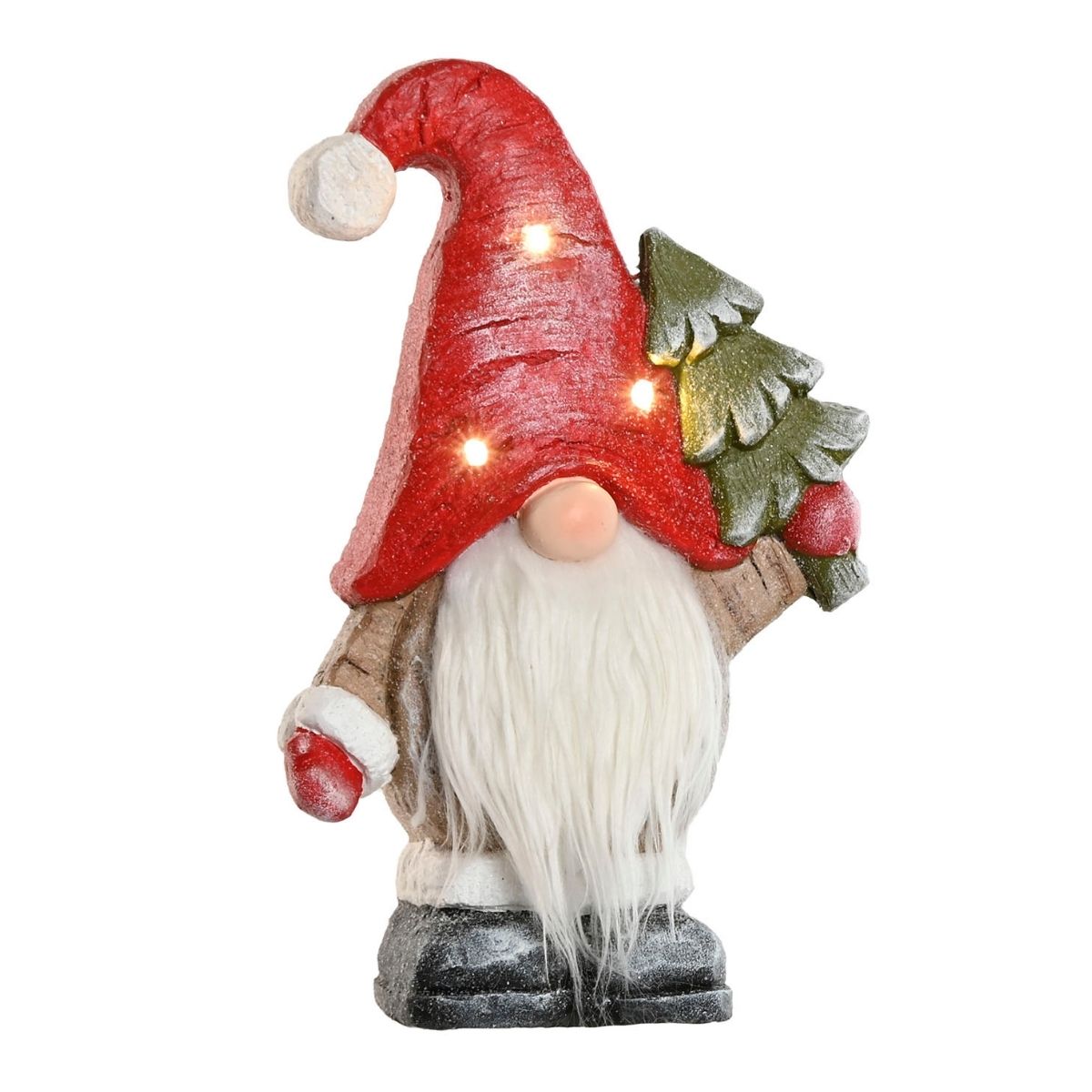 Statue LED Gnome Pativiak Sapin H38cm