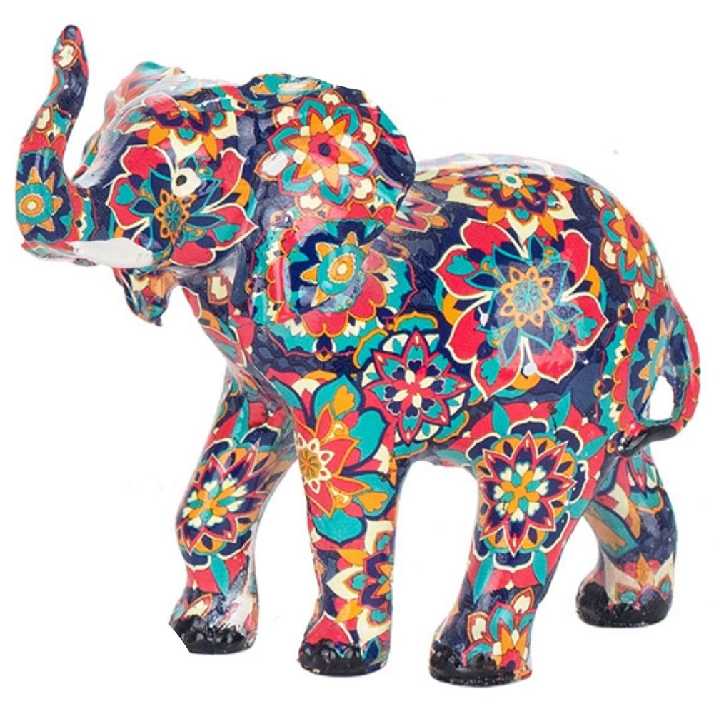 Statue résine Éléphant Zuri Multicolore MM