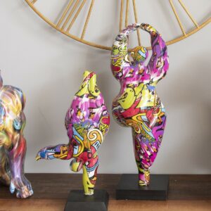 Statue résine Graffiti Danseuse Nanila H51cm