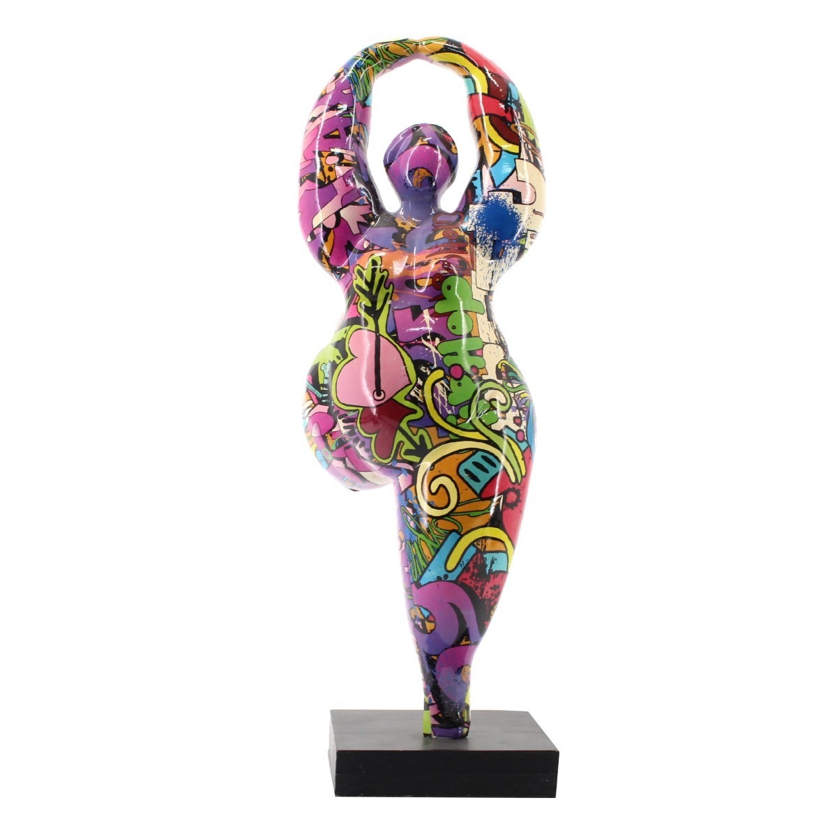 Statue résine Graffiti Danseuse Nanila H51cm