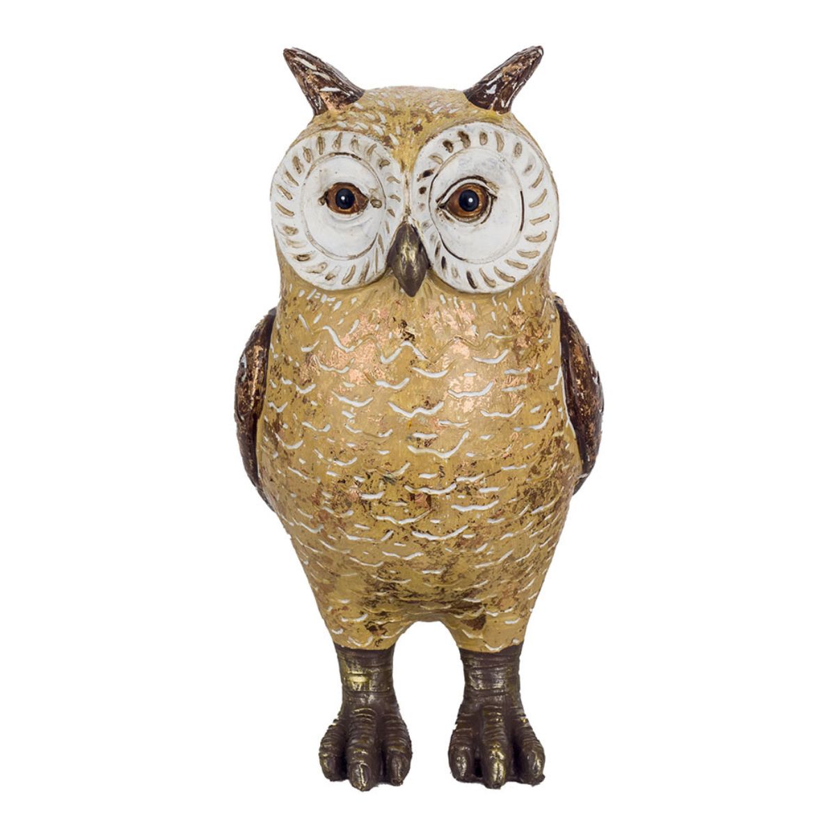 Statue résine Hibou Narito Marron H16cm