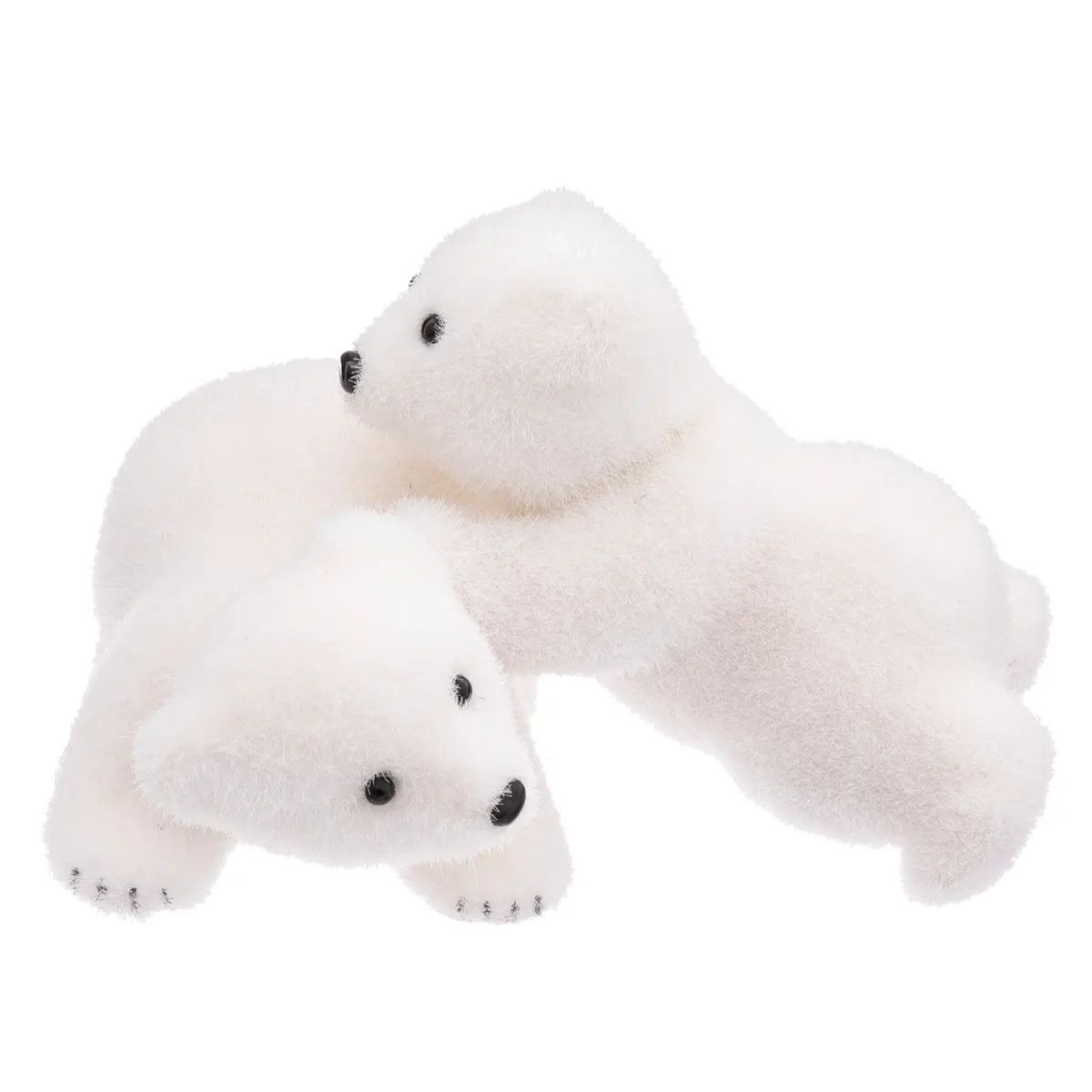 Sujet Noël Oursons jouant Tavanie Blanc H25cm