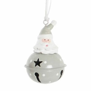 Suspension Noël Visti Père-Noël sur Grelot Gris