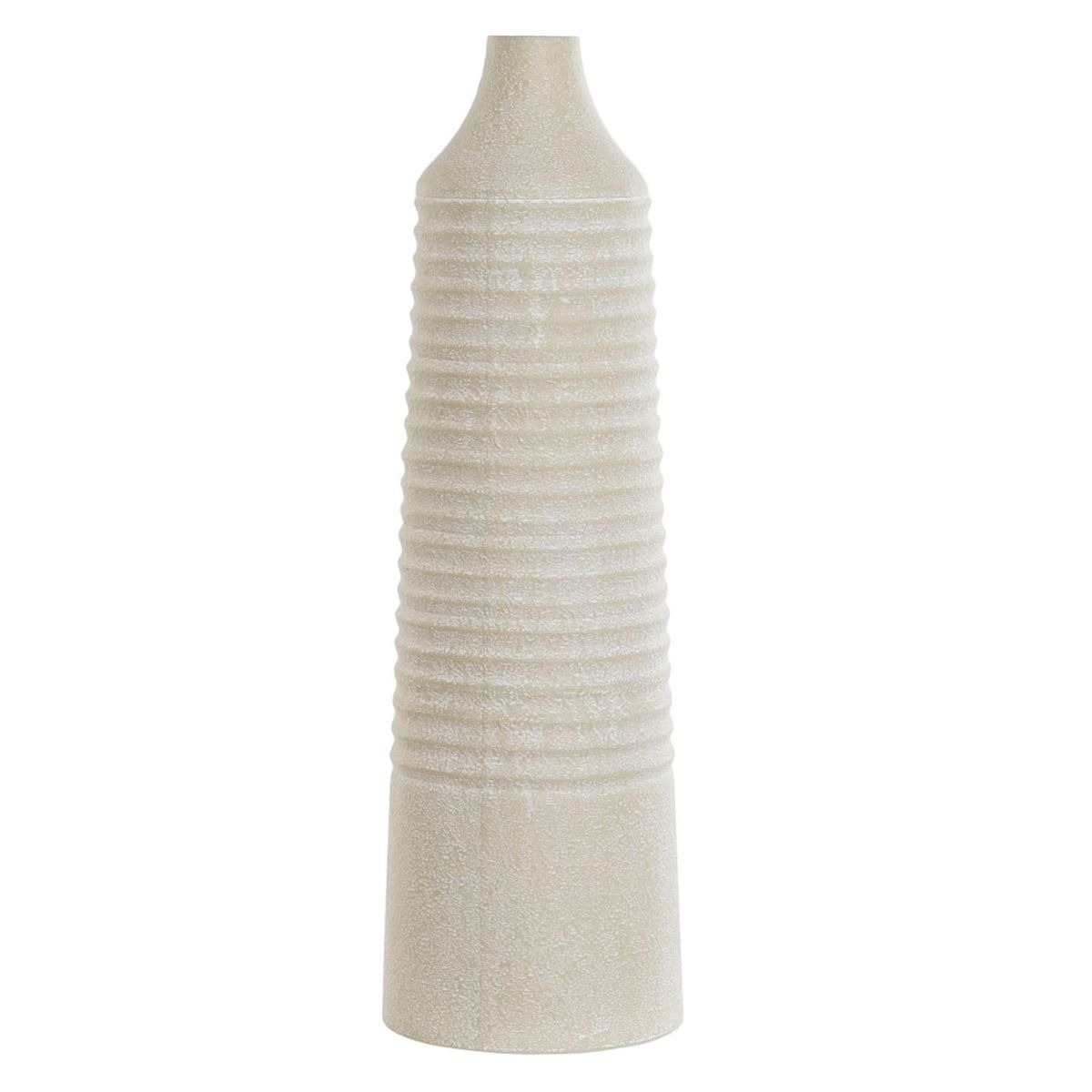 Vase métal bouteille Sirtano Blanc H53cm