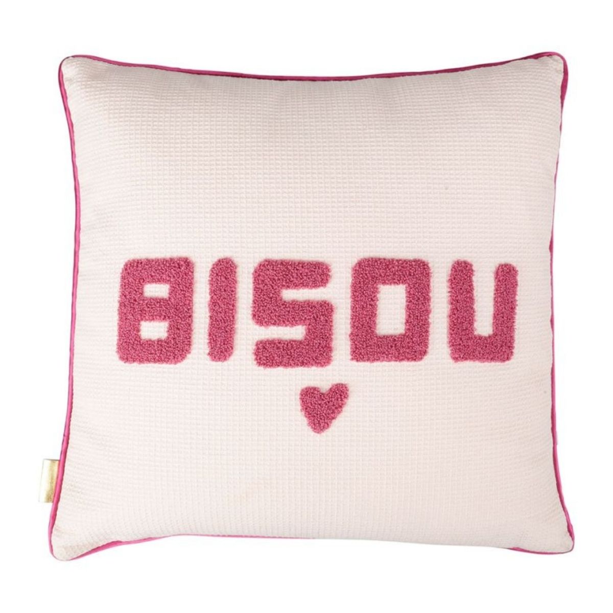 Coussin Romy Bisous Rose 45x45cm