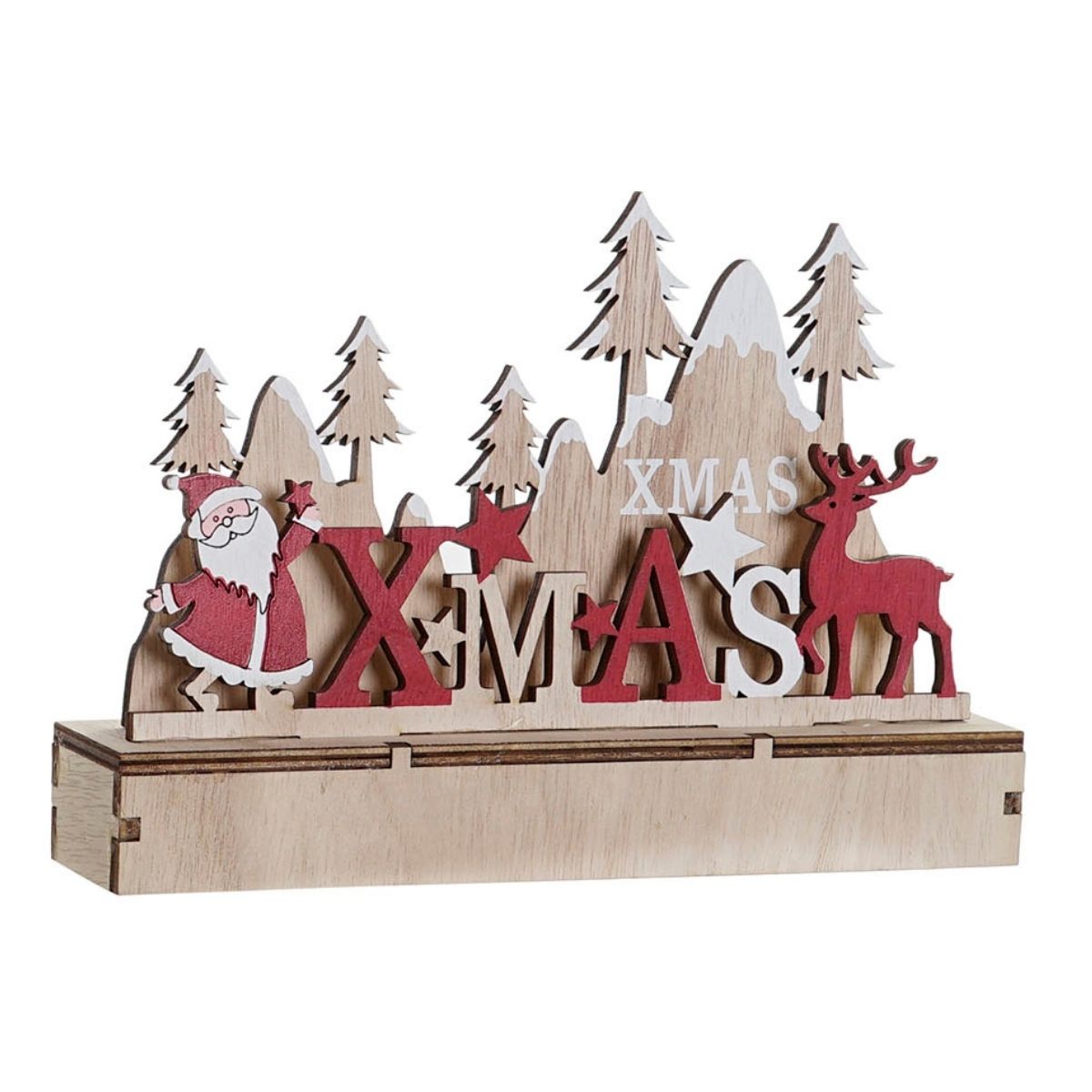 Déco Scène de Noël lumineuse Richilde Père Noël Xmas