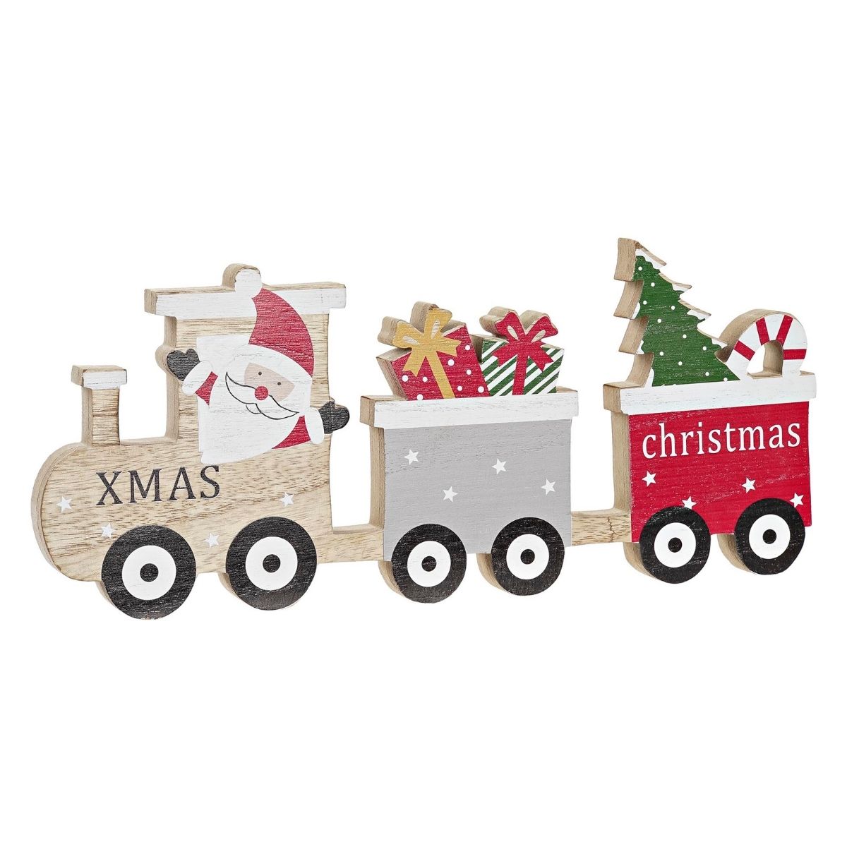 Déco Train de Noël bois Luken L38cm