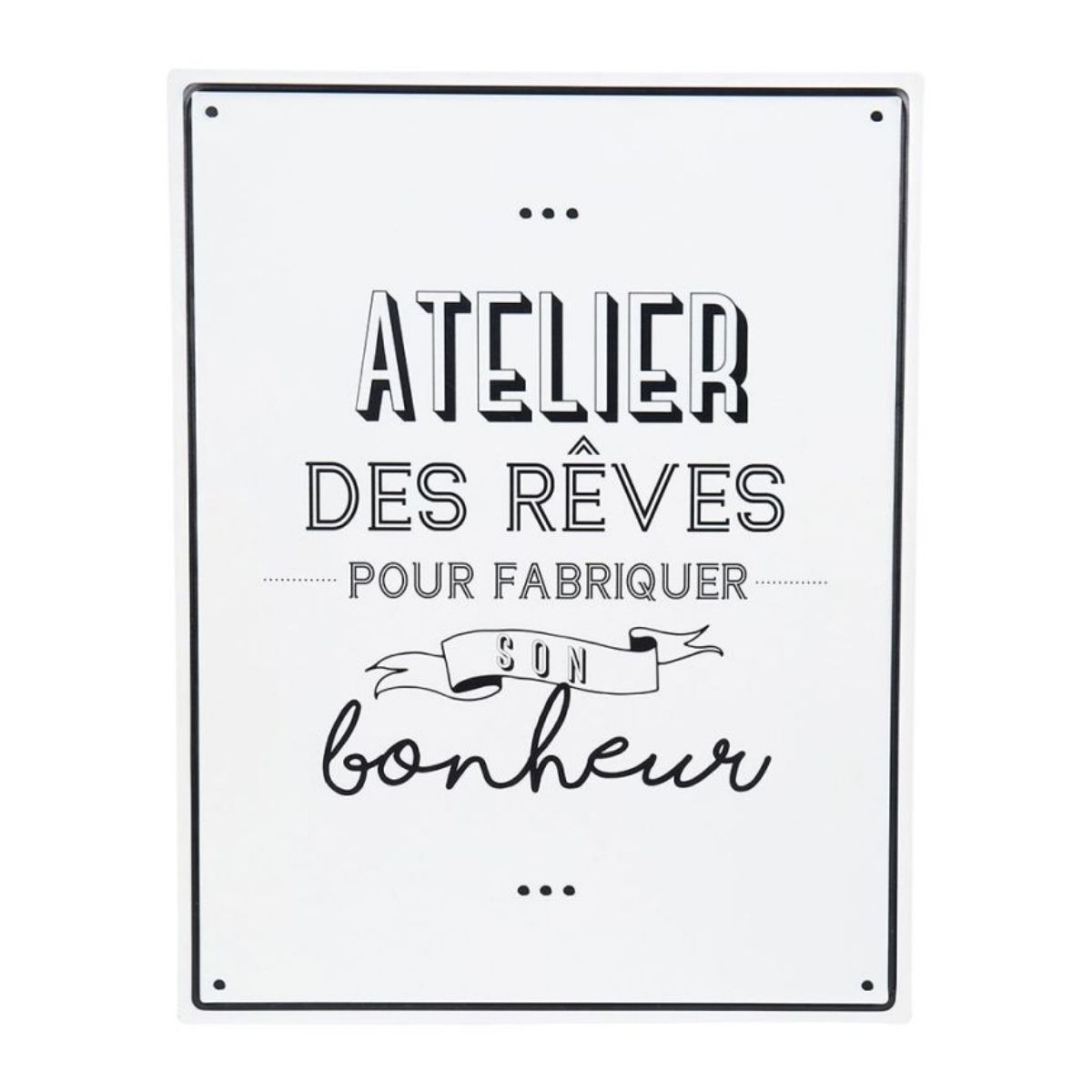 Plaque métal Lilocie Atelier des Reves 45x35cm