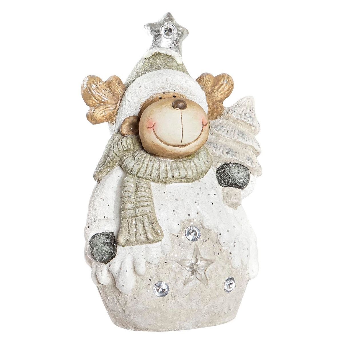 Statue Noël lumineuse Renne Olavsk Beige H39cm