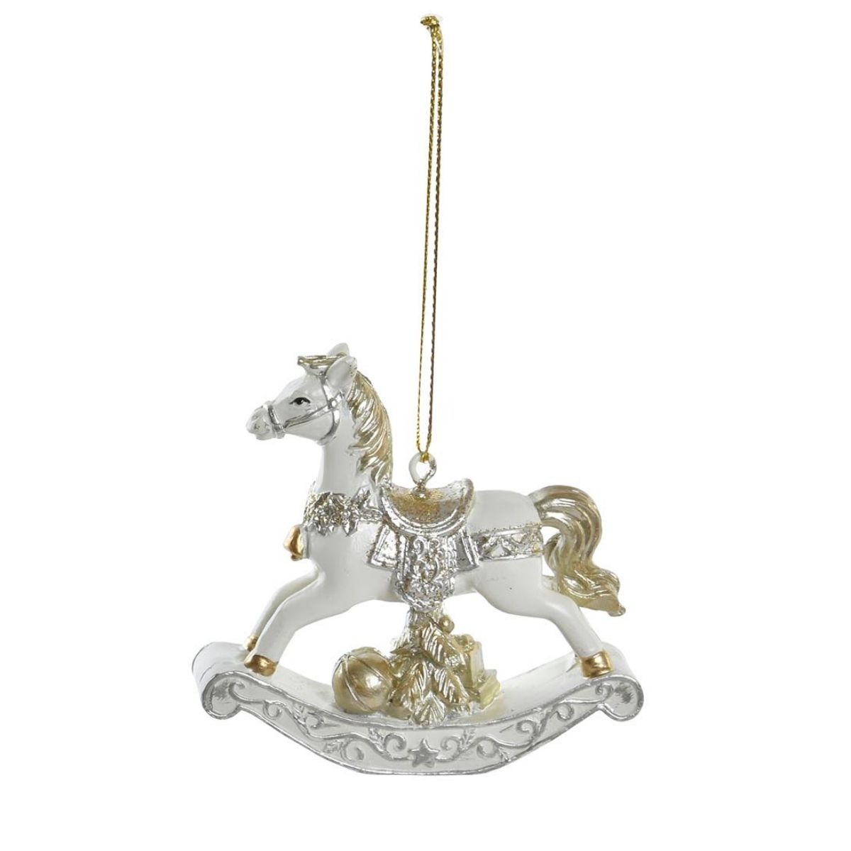 Suspension Noël Cheval à Bascule Blanc Berfin