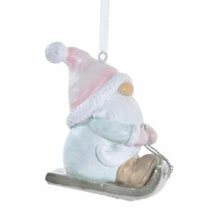 Suspension Noël résine Gnome Naziro Luge