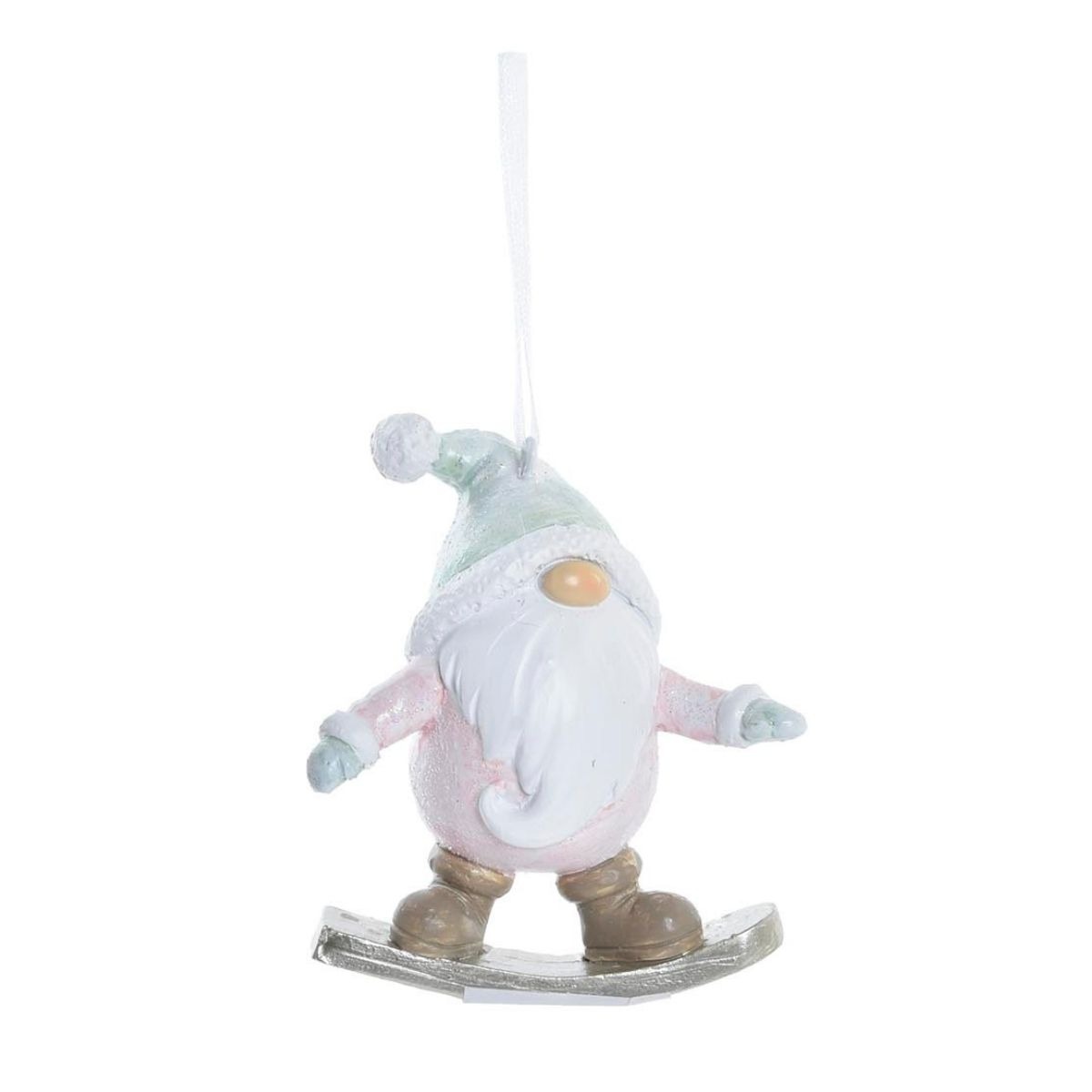 Suspension Noël résine Gnome Naziro Snowboard