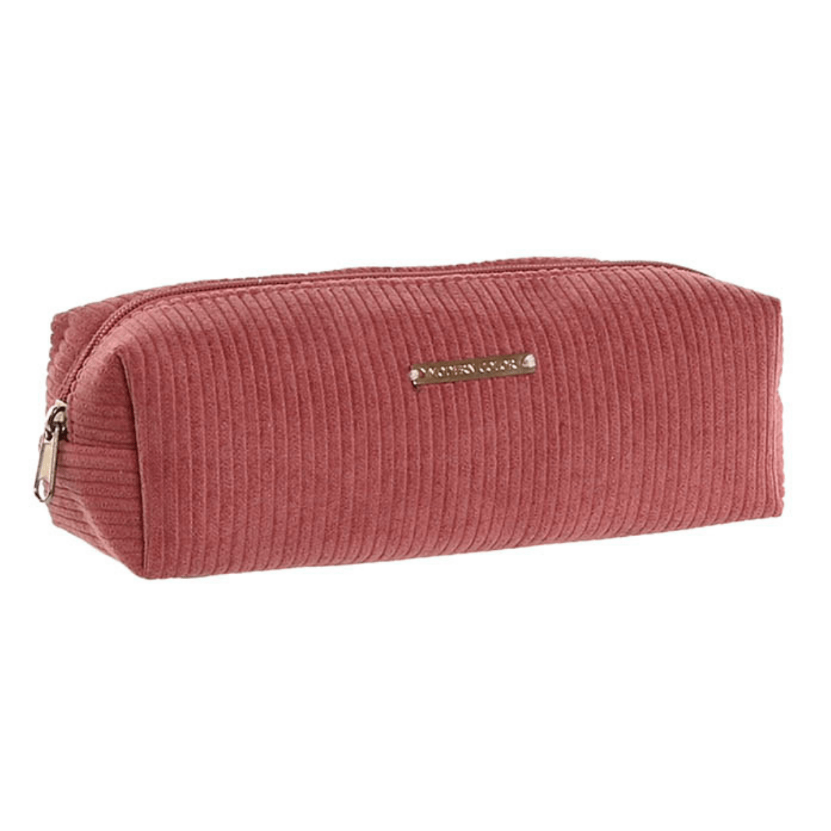 Etui / trousse velours côtelé Valao Rose