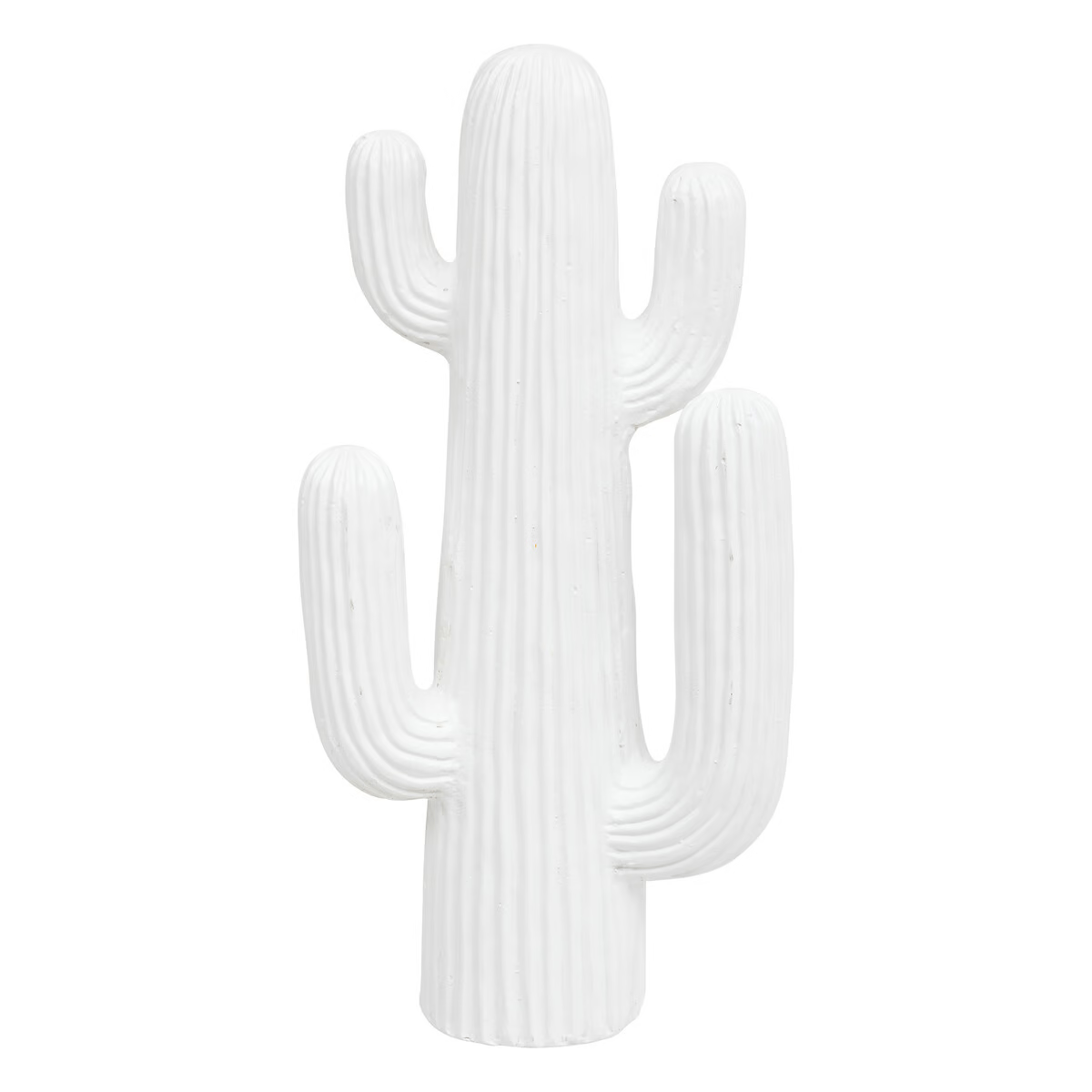 Statue Cactus outdoor Okamu Blanc H38cm
