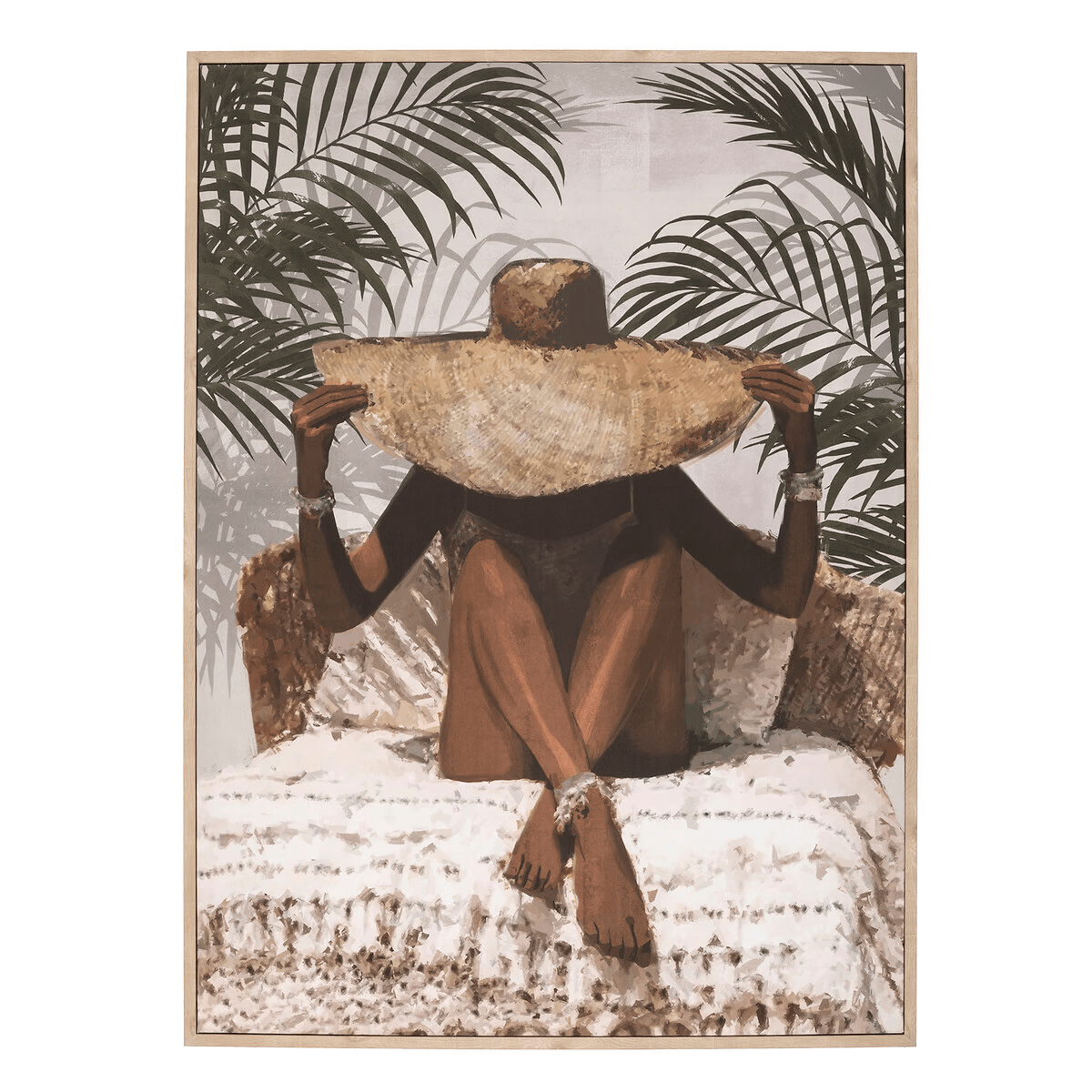 Tableau Femme ethnique chic Sanae 78x58cm