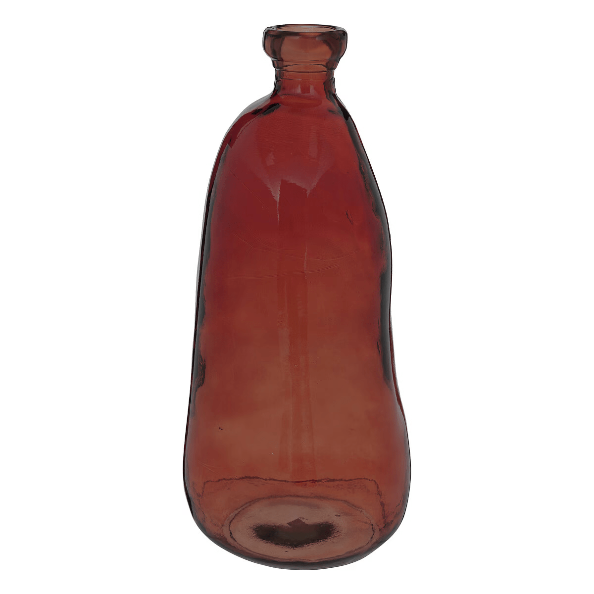 Vase bouteille verre recyclé Molouna Ambre H51cm