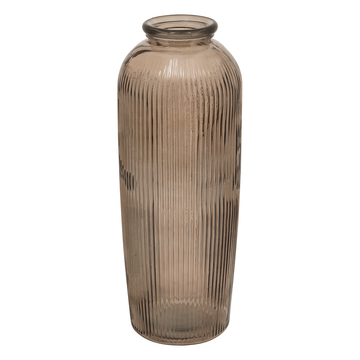 Vase verre recyclé Girtanye Marron H72cm