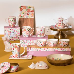 Coffret 2 mugs céramique Fleurs Mimija