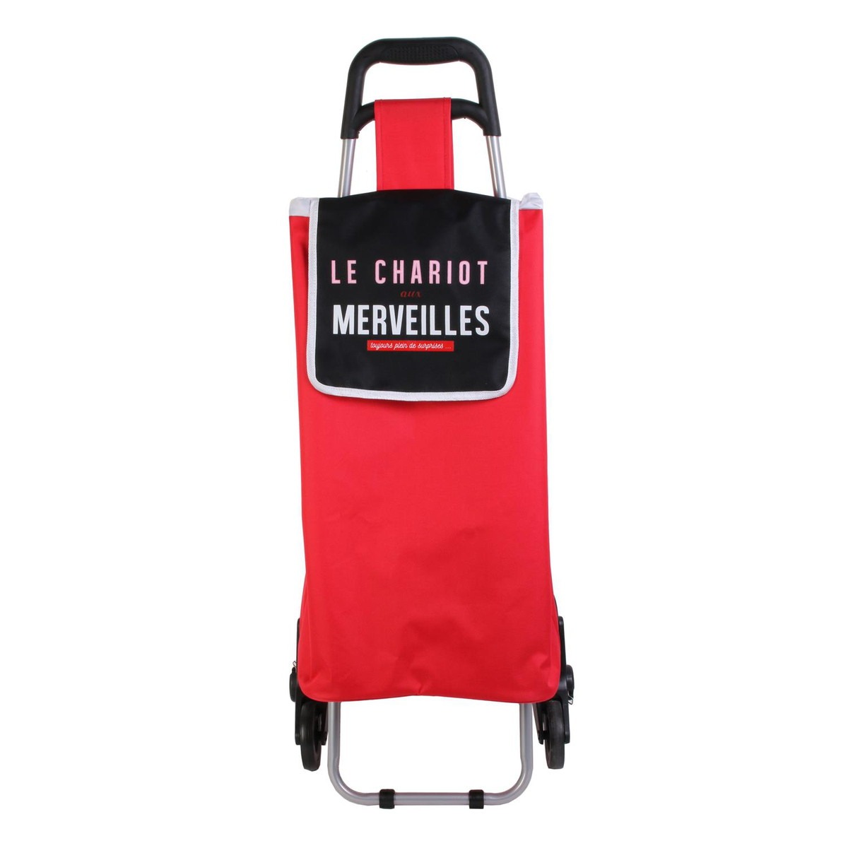 Caddie Marché Palousa Rouge 6 Roues monte-escaliers