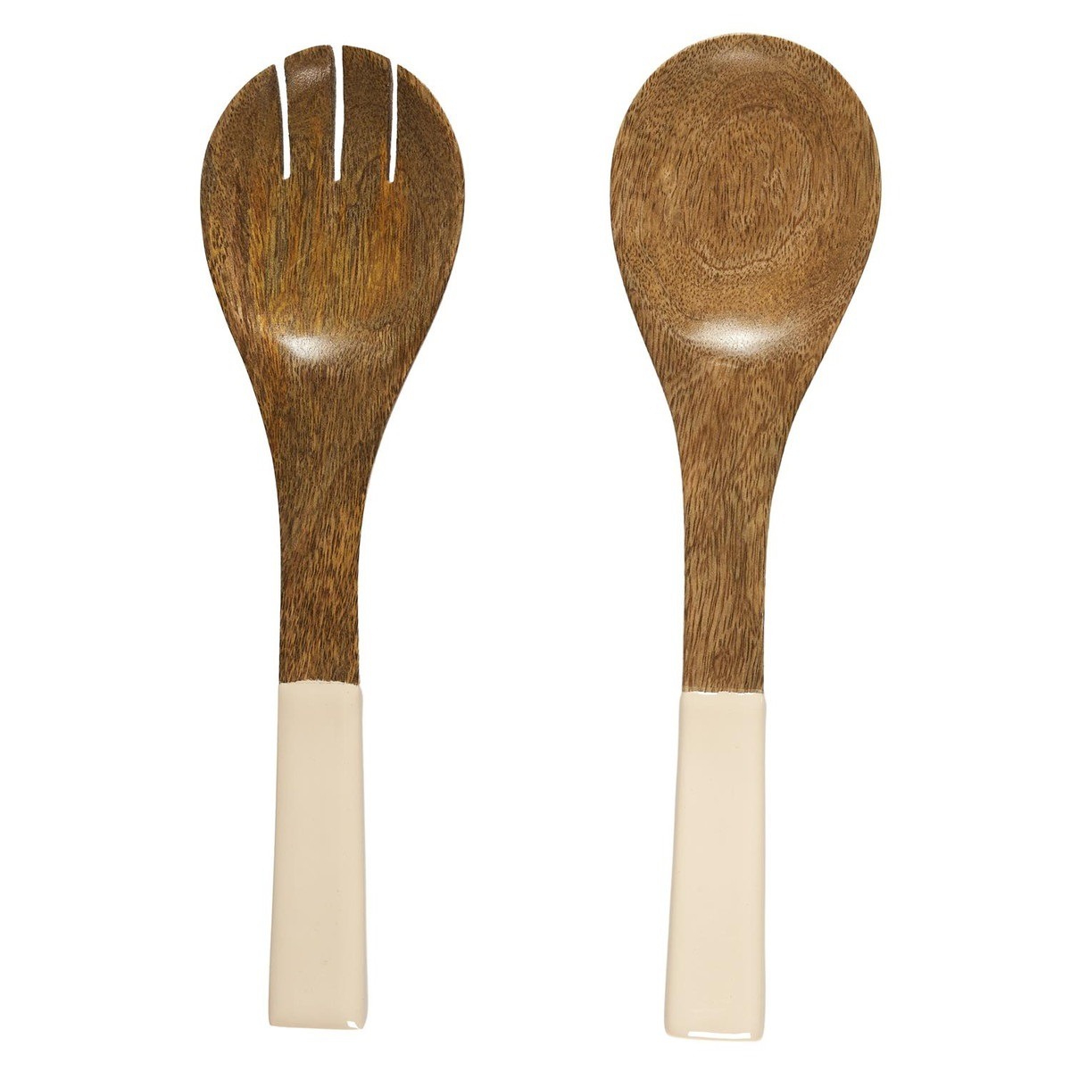 Couverts à salade manguier Douzana Beige 30cm