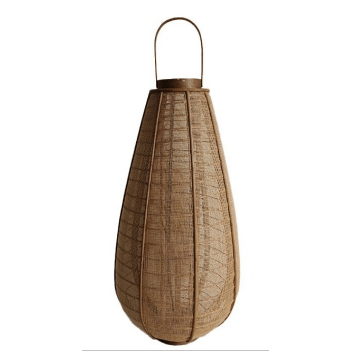 Lanterne bambou et tissu Ylina nature H83cm