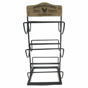 Porte-Bouteilles x6 Ricardo Bois et métal Noir