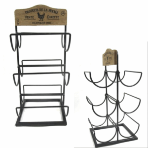 Porte-Bouteilles x6 Ricardo Bois et métal Noir