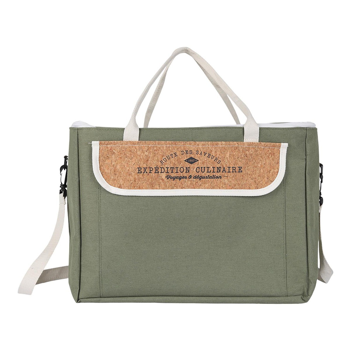 Sac Isotherme Navosa GM liège et Tissu Vert 30L