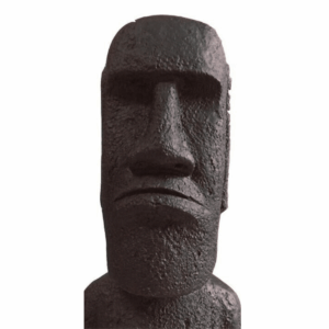 Statue résine Moai Noir Ile de Pâques H60cm