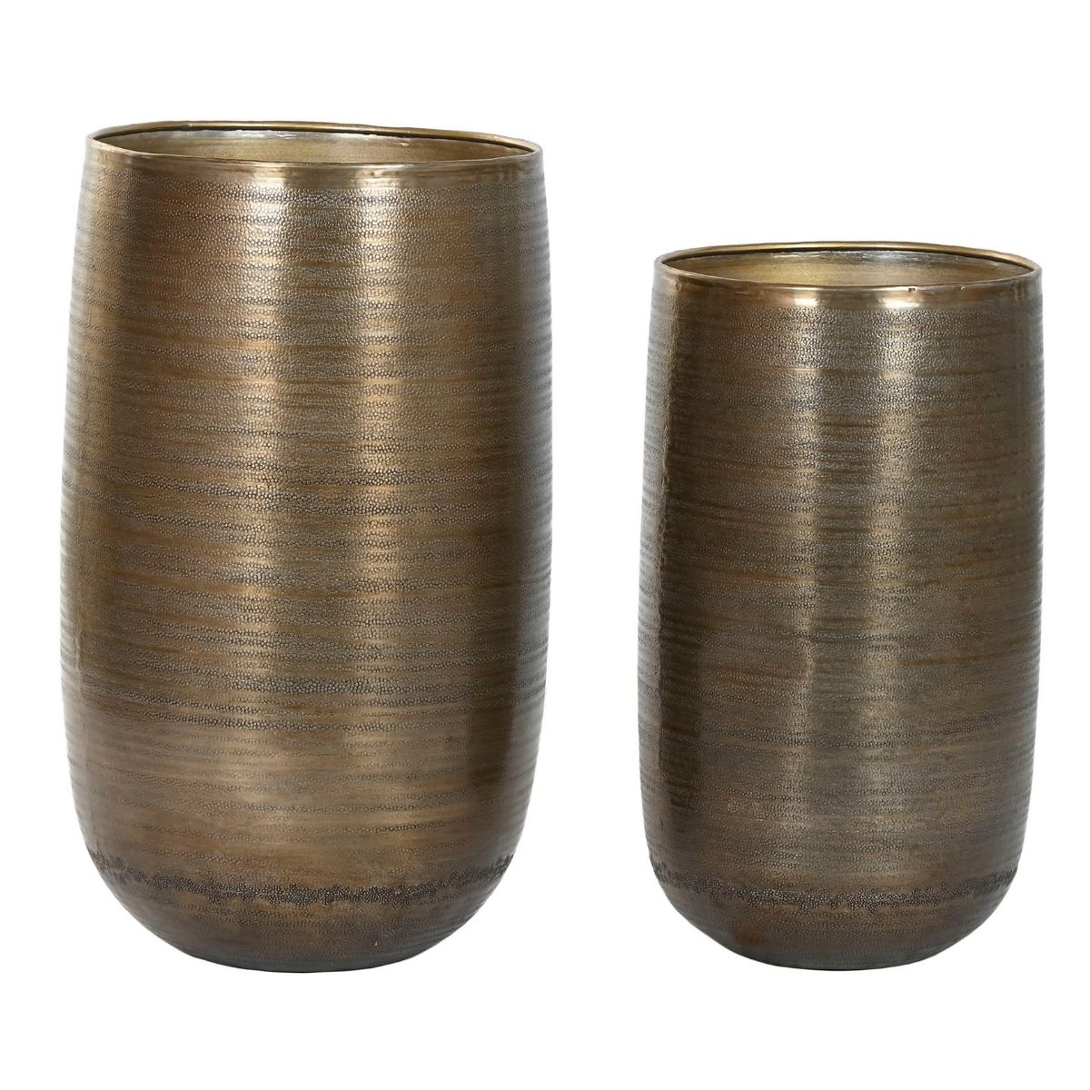 Cache-pot Aluminium Pilarona Doré vieilli