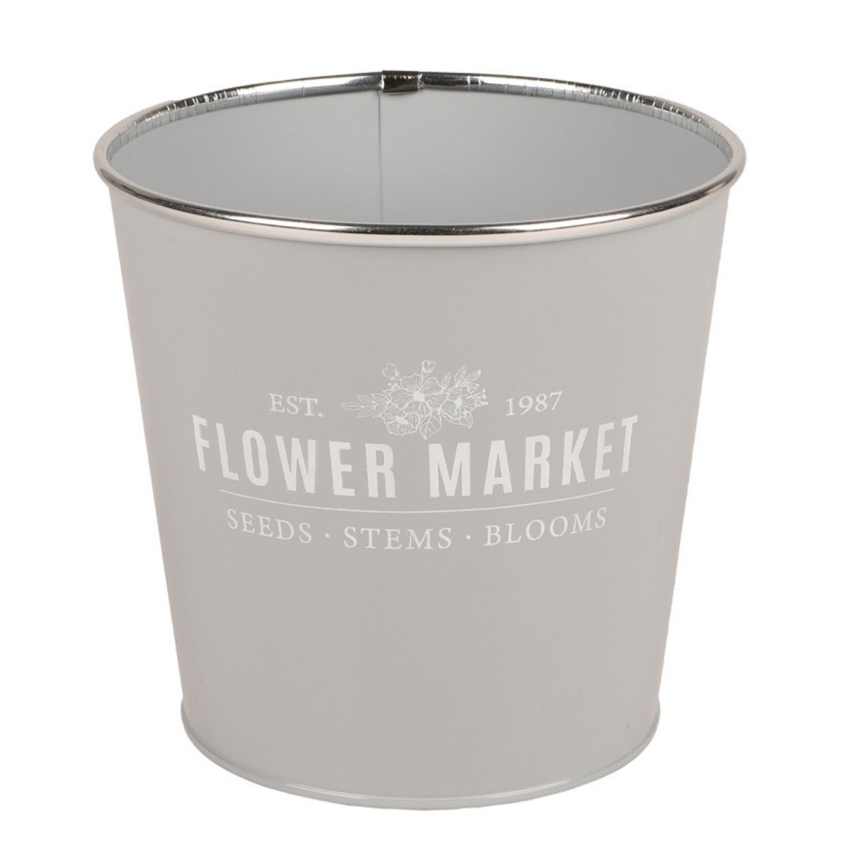 Cache-pot métal Valrisa Gris D16cm