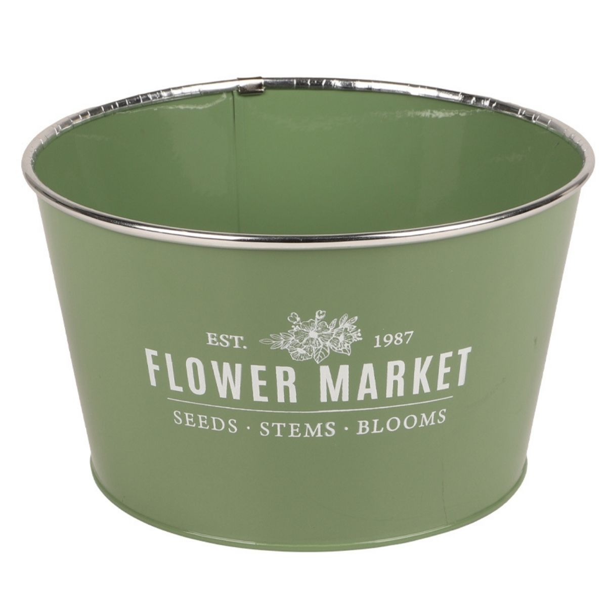 Cache-pot métal Valrisa Vert D21cm