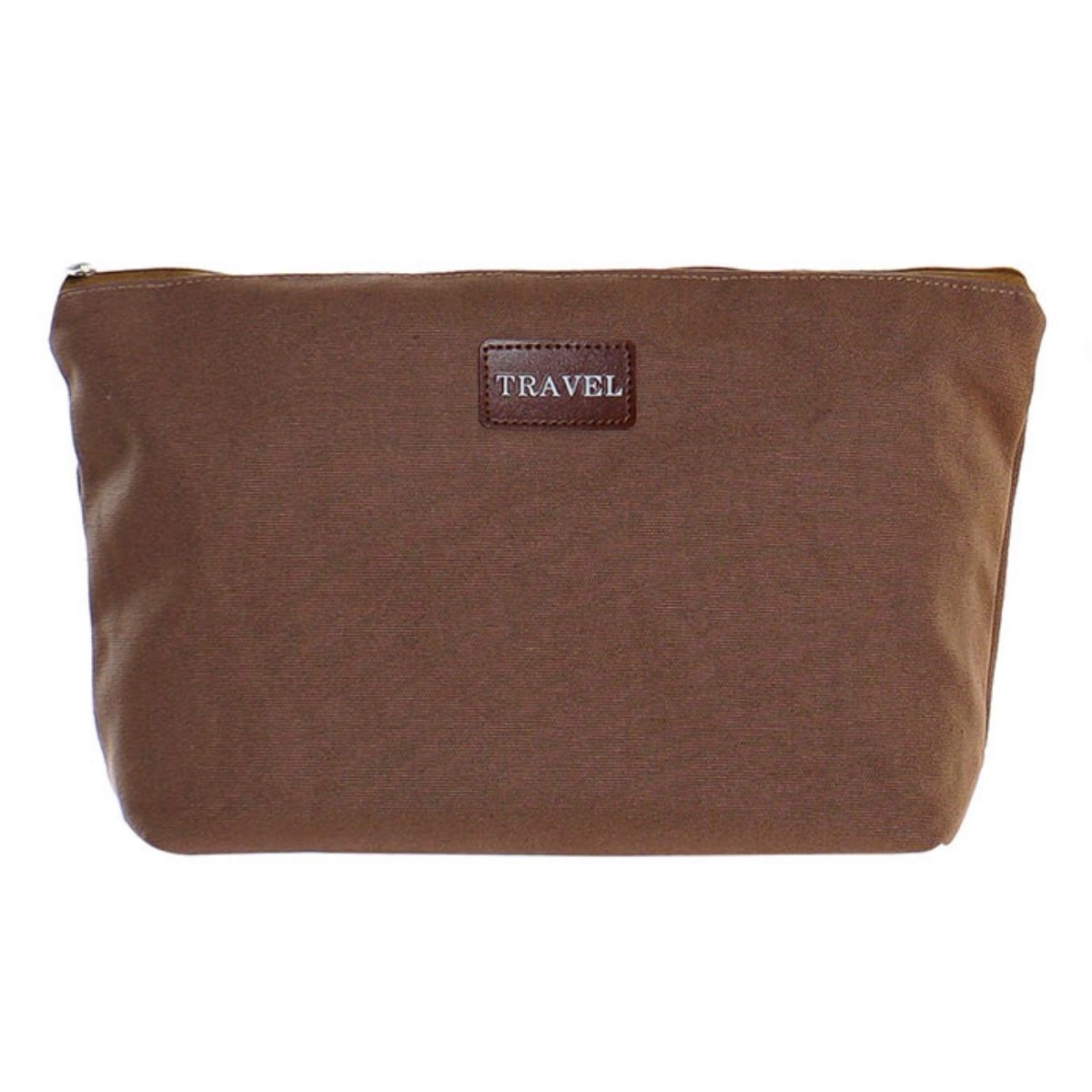 Pochette toile coton Binaos Marron 33x20cm
