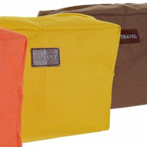 Trousse de Toilette toile coton Binaos Jaune 30x20cm