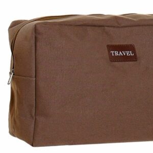 Trousse de Toilette toile coton Binaos Marron 30x20cm