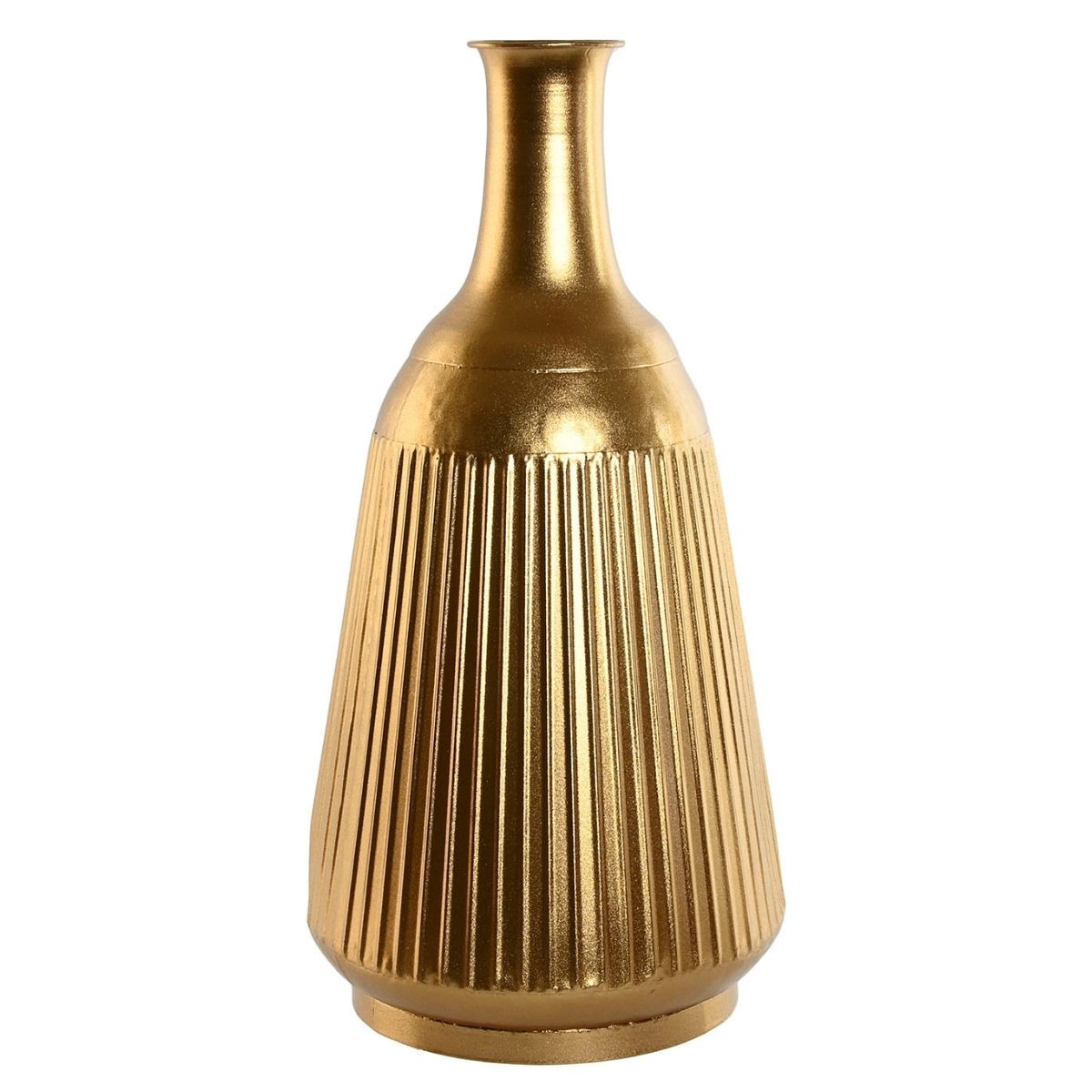 Vase Bouteille métal Loutunas Doré H58cm