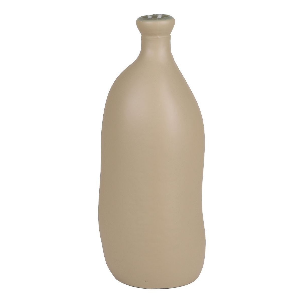Vase bouteille verre Vrakine Beige H36cm