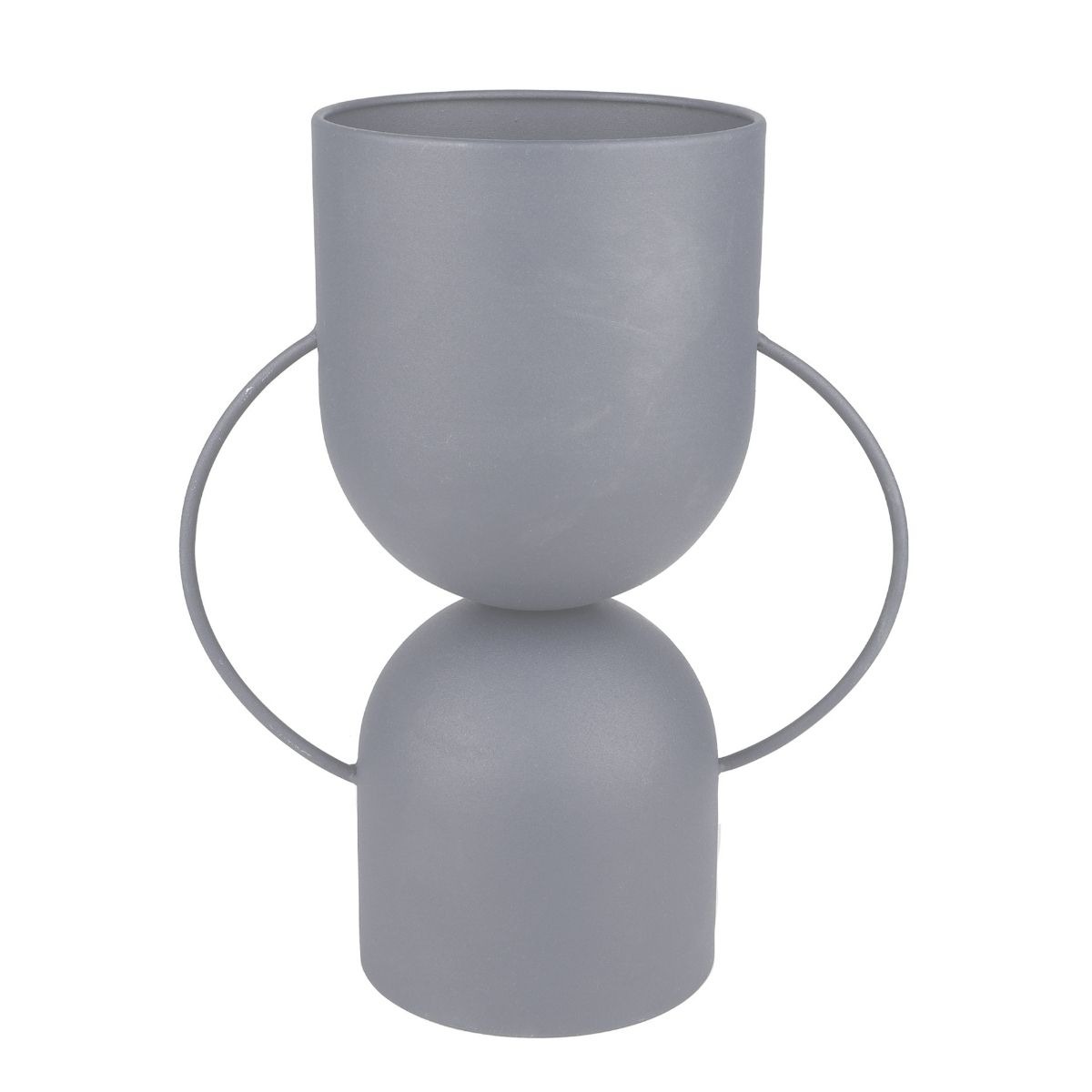Vase moderne métal Muliane Gris H32cm