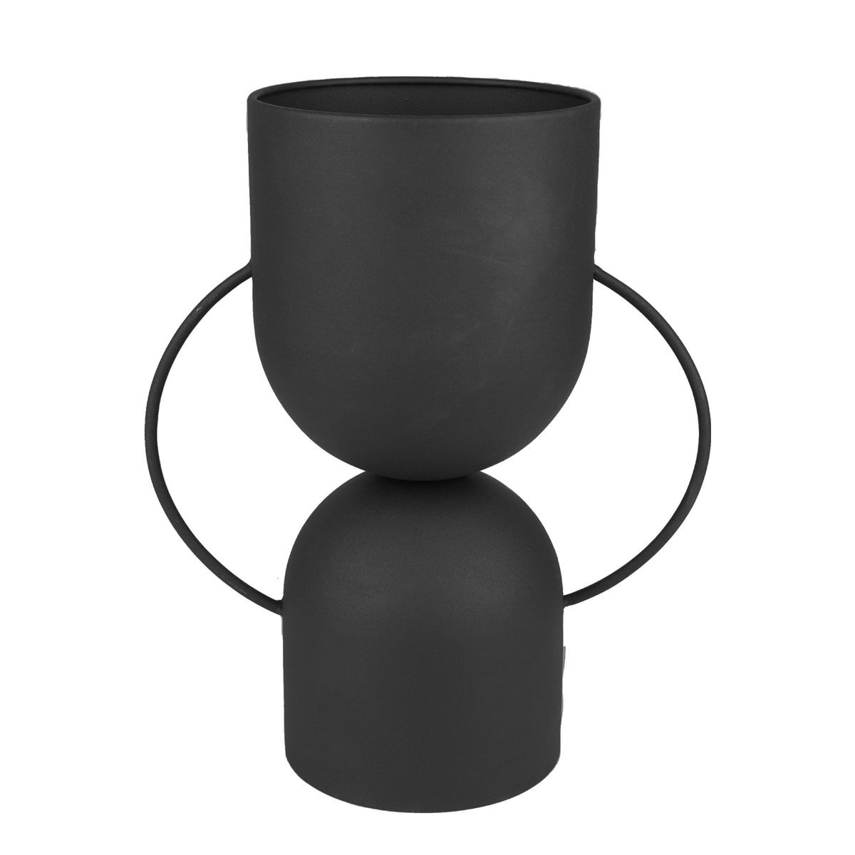 Vase moderne métal Muliane Noir H32cm