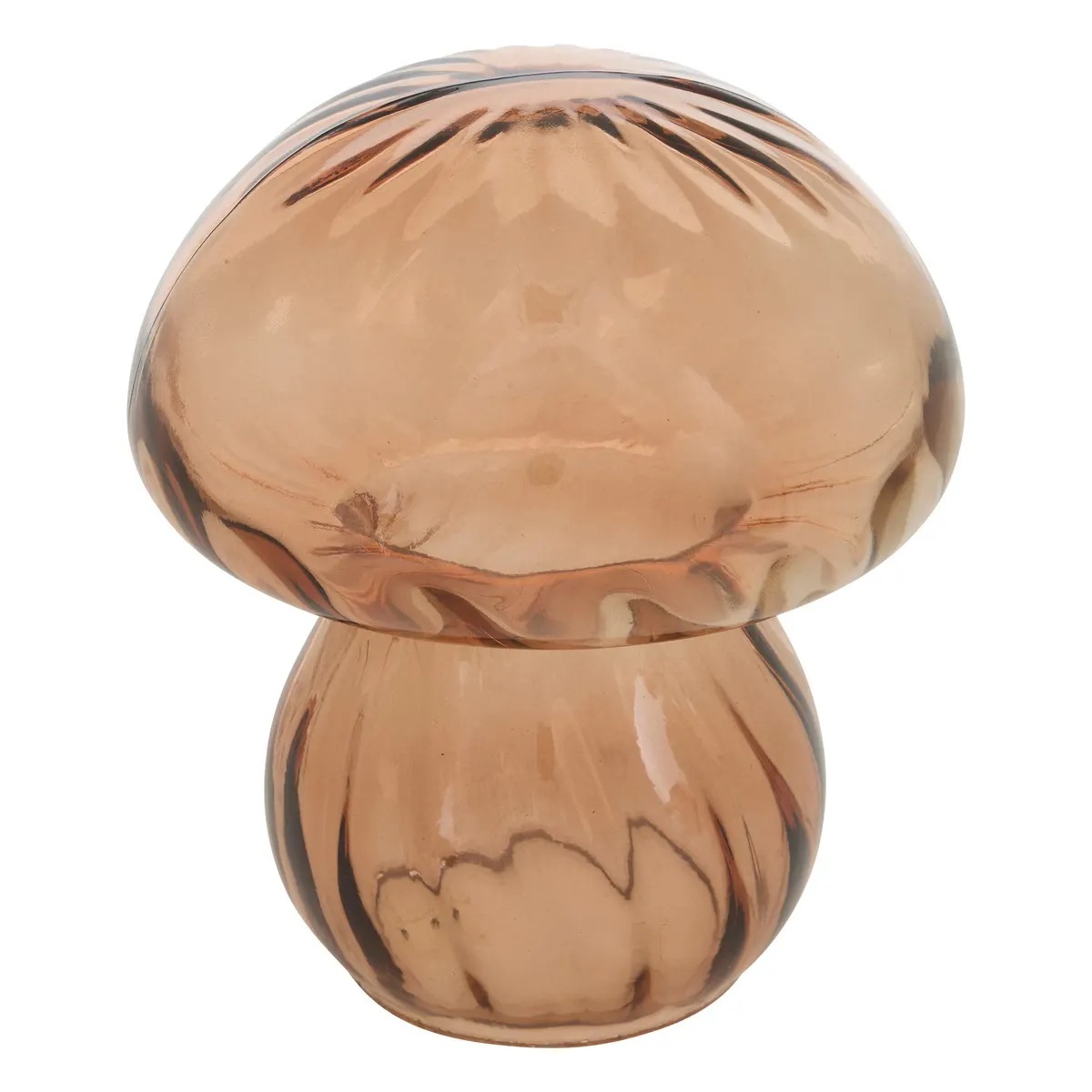 Champignon Déco en verre Gallipoli Ambre